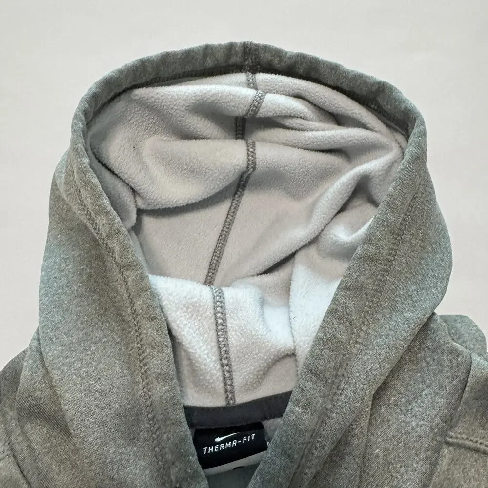 Nike Therma-FIT Gray Pullover Hoodie Small Athletic Sweatshirt Mens Gym